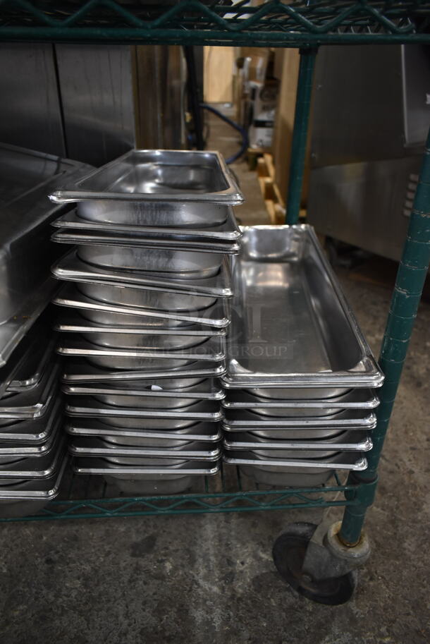 27 Stainless Steel 1/2 Long Size Drop In Bins. 27 Times Your Bid! - Image 1 of 4