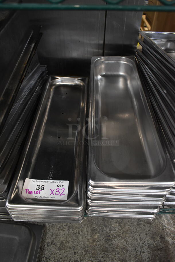 32 Stainless Steel 1/2 Long Size Drop In Bins. Includes 1/2Lx2.5. 32 Times Your Bid! - Image 3 of 3