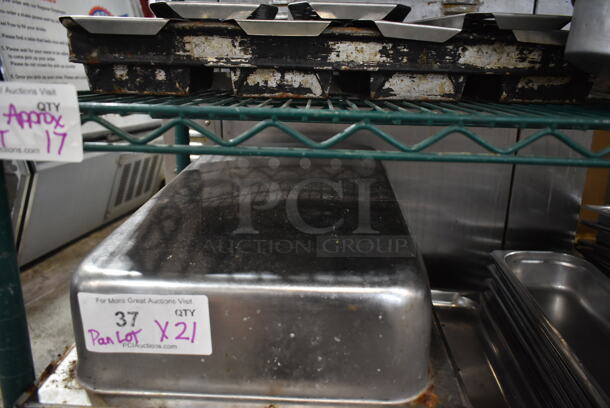 21 Stainless Steel Items Including 2 Chafing Dish Lids and Full Size Drop In Bins. 21 Times Your Bid! - Image 3 of 4