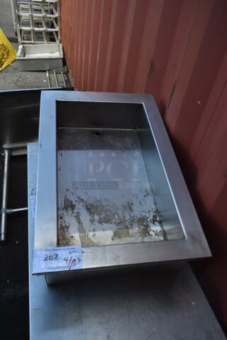 Stainless Steel Drop In Ice Bin. 