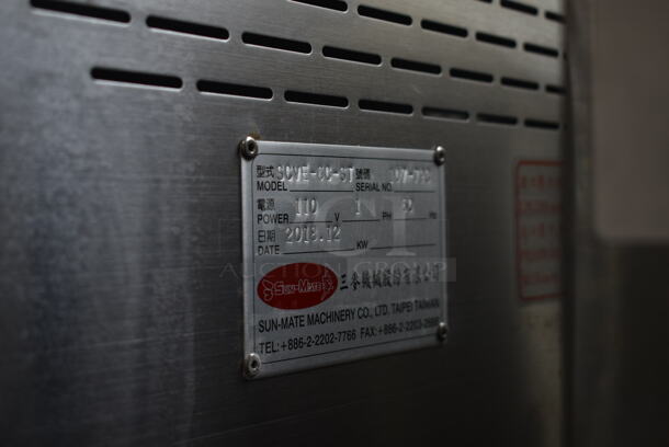 2018 Sun-Mate SCVE-6C-ST Stainless Steel Commercial Natural Gas Powered Convection Oven on Pan Rack w/ Commercial Casters. 110 Volts, 1 Phase. - Image 9 of 9