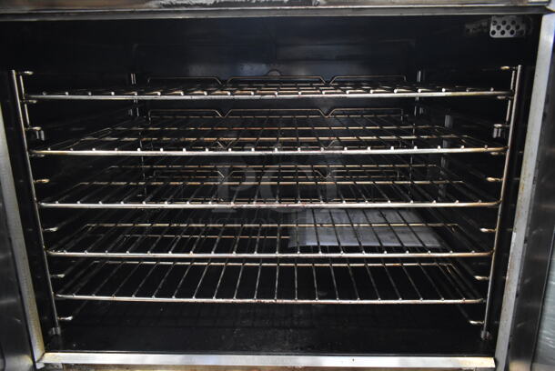 2 Southbend ENERGY STAR Stainless Steel Commercial Electric Powered Full Size Convection Ovens w/ View Through Doors, Metal Oven Racks and Thermostatic Controls. See Pictures for Glass Damage on Top Oven Door. 208 Volts, 3 Phase. 2 Times Your Bid! - Image 6 of 7
