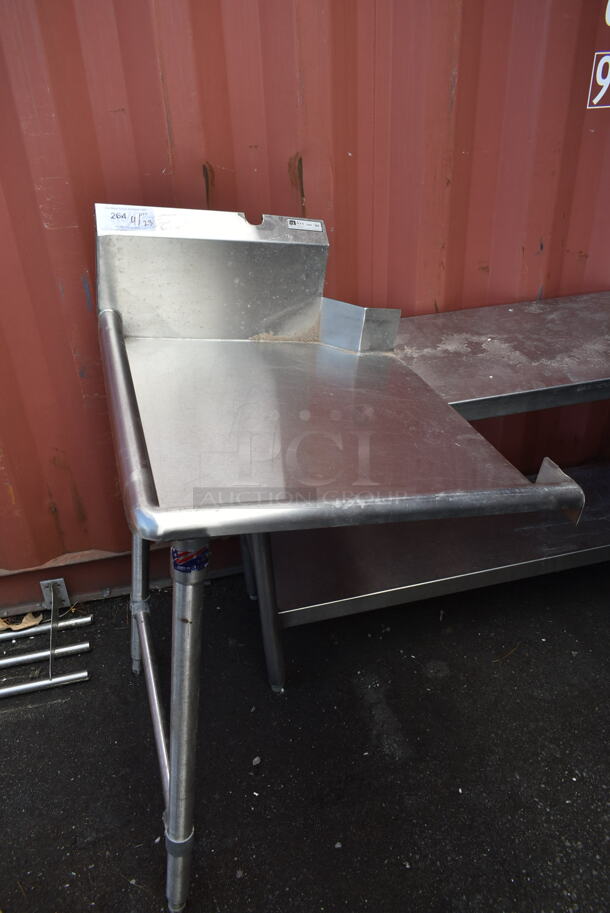 John Boos Stainless Steel Left Side Clean Side Dishwasher Table.  - Image 2 of 5