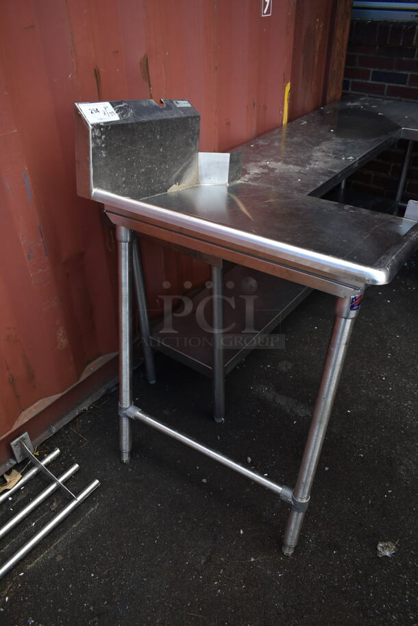 John Boos Stainless Steel Left Side Clean Side Dishwasher Table.  - Image 3 of 5