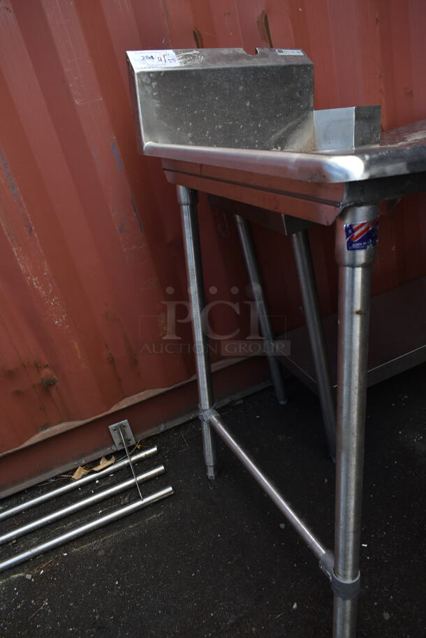 John Boos Stainless Steel Left Side Clean Side Dishwasher Table.  - Image 4 of 5