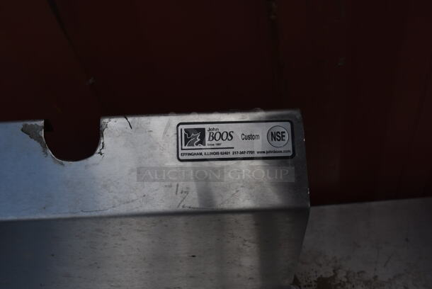 John Boos Stainless Steel Left Side Clean Side Dishwasher Table.  - Image 5 of 5