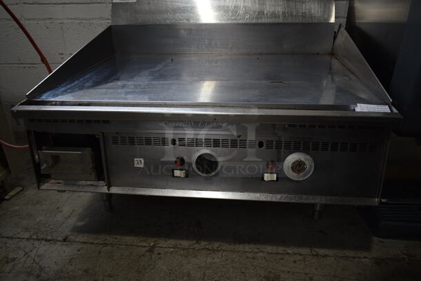 Keating 36X30FLD Miraclean Stainless Steel Commercial Countertop Natural Gas Powered Chrome Top Flat Top Griddle. 90,000 BTU. - Image 3 of 5