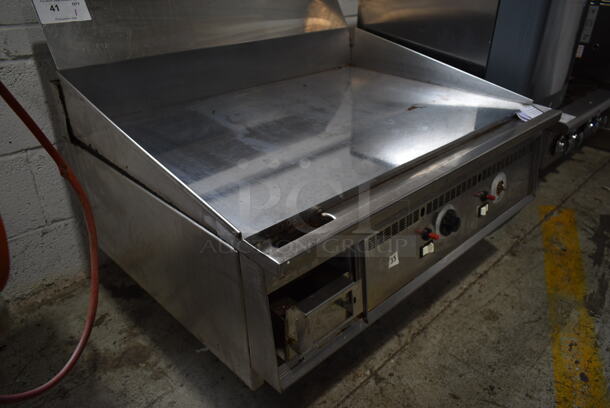 Keating 36X30FLD Miraclean Stainless Steel Commercial Countertop Natural Gas Powered Chrome Top Flat Top Griddle. 90,000 BTU. - Image 4 of 5