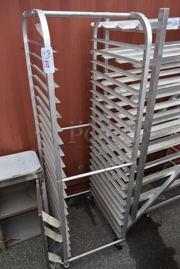 Metal Commercial Pan Transport Rack on Commercial Casters.  - Image 3 of 6