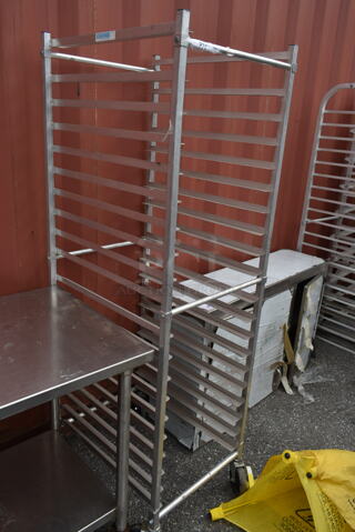 Metal Commercial Pan Transport Rack on Commercial Casters. 