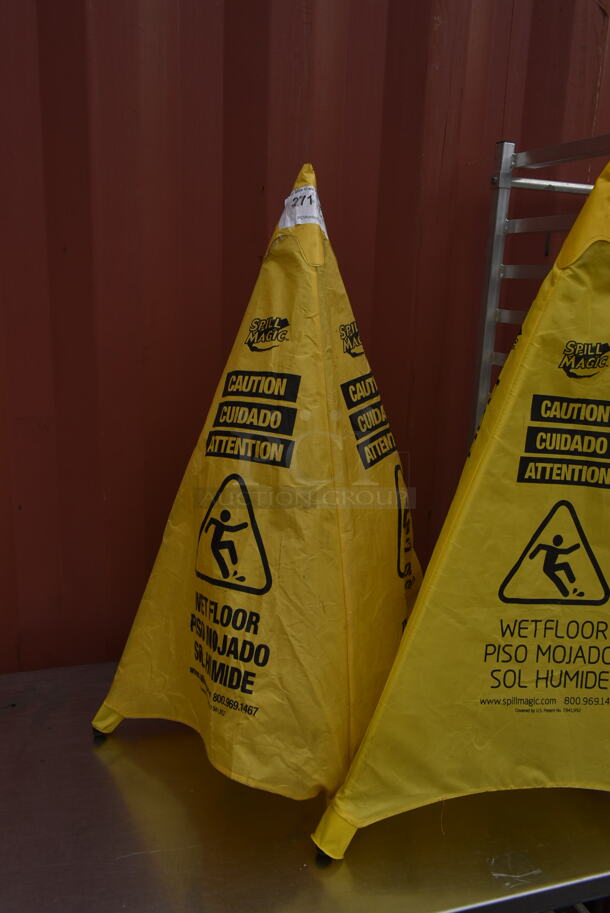 2 Yellow Caution Pop Up Signs. 2 Times Your Bid! - Image 3 of 4