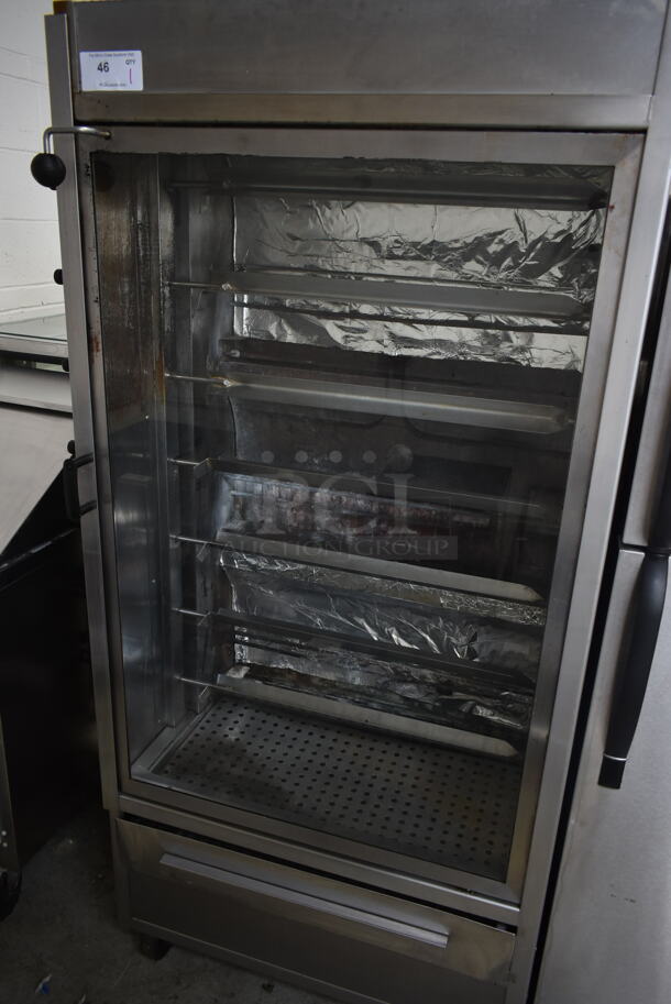 Stainless Steel Commercial Natural Gas Powered 7 Spit Rotisserie Oven.  - Image 3 of 7