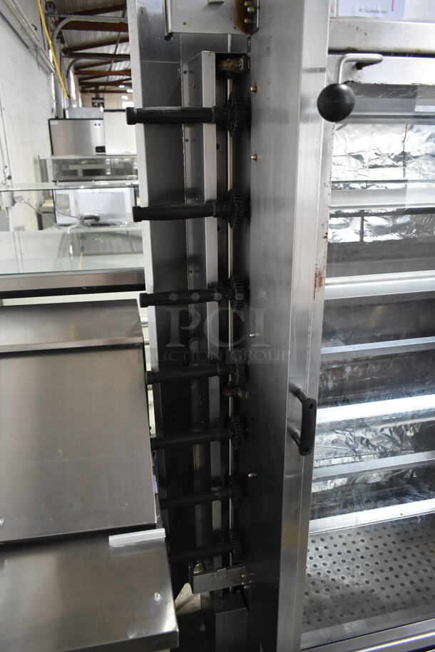 Stainless Steel Commercial Natural Gas Powered 7 Spit Rotisserie Oven.  - Image 6 of 7