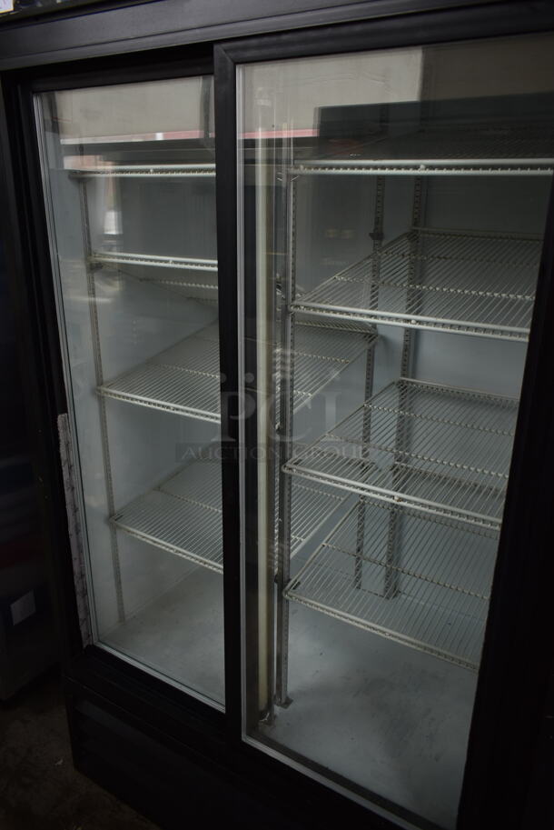 Beverage Air MT38 Metal Commercial 2 Door Reach In Cooler Merchandiser w/ Poly Coated Racks. 115 Volts, 1 Phase. Tested and Powers On But Does Not Get Cold
 - Image 3 of 7