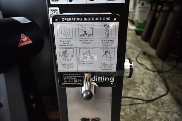Ditting KR1203 SB Metal Commercial Countertop Coffee Bean Grinder. 120 Volts, 1 Phase. Tested and Does Not Power On - Image 3 of 6