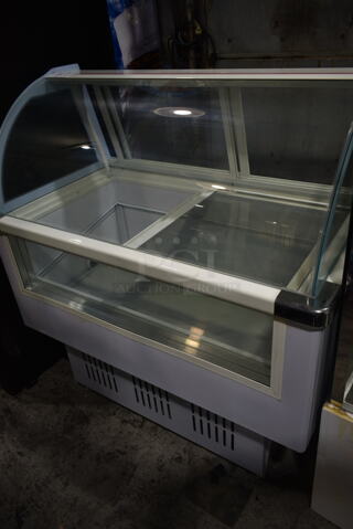 Metal Commercial Chest Cooler Merchandiser. Tested and Working!