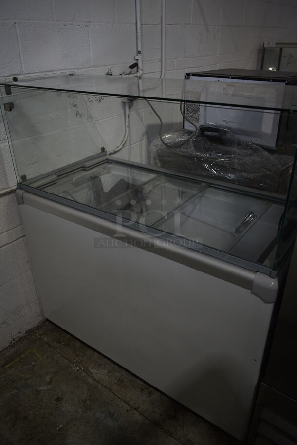 Metal Commercial Floor Style Ice Cream Dipping Cabinet w/ ConserveWell Dipping Well. Tested and Working! - Image 1 of 5