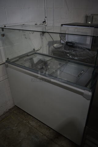 Metal Commercial Floor Style Ice Cream Dipping Cabinet w/ ConserveWell Dipping Well. Tested and Working!