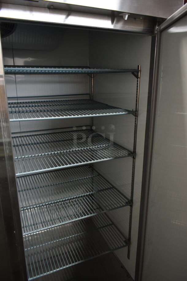 Avantco 178A49FHC Stainless Steel Commercial 2 Door Reach In Freezer w/ Metal Pan Rack and Poly Coated Racks. 115 Volts, 1 Phase. Tested and Working! - Image 8 of 8