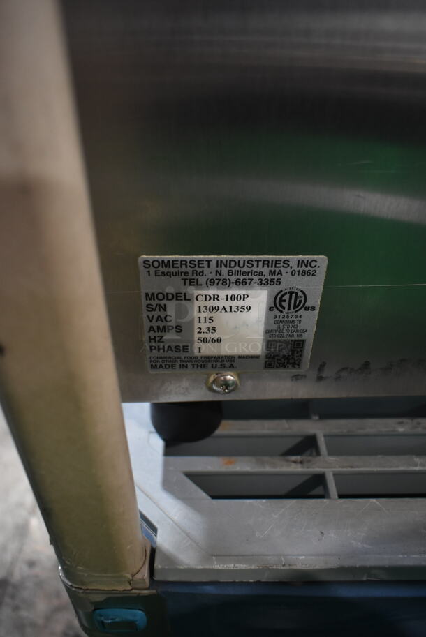 Somerset CDR-100P Stainless Steel Commercial Countertop Dough Sheeter. 115 Volts, 1 Phase. Tested and Working! - Image 4 of 5
