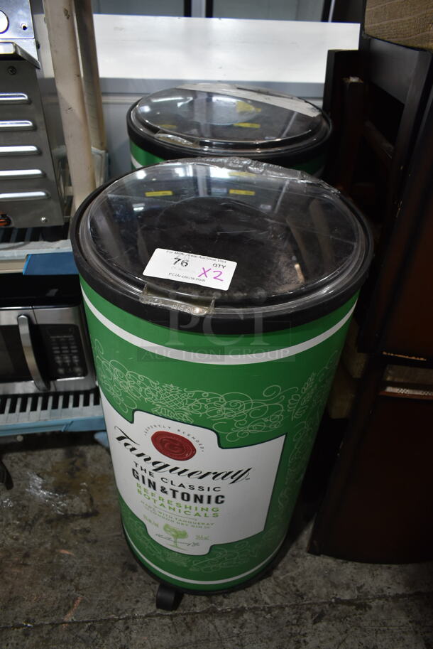 2 Metal Commercial Portable Ice Bin Bottle Merchandiser on Casters. 2 Times Your Bid! - Image 1 of 7
