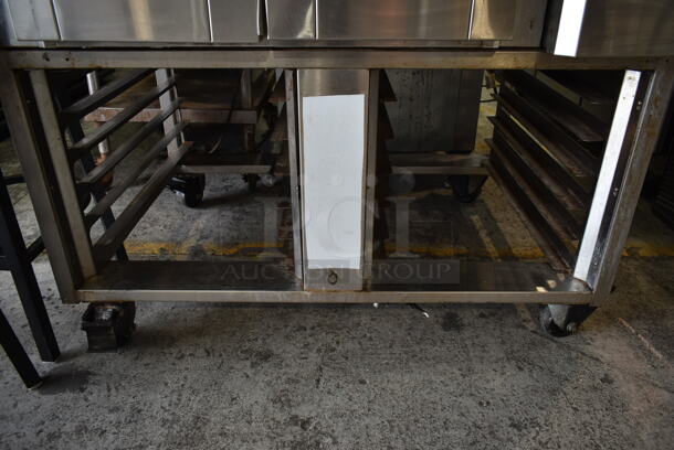 Baxter Stainless Steel Commercial Gas Powered Mini Rotating Rack Oven on Pan Rack w/ Commercial Casters.  - Image 2 of 6