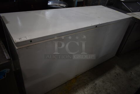 Metal Chest Freezer w/ Hinge Lid. Tested and Powers On But Does Not Get Cold
