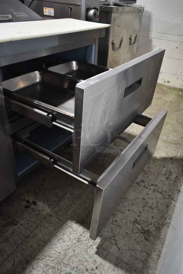 Delfield Stainless Steel Commercial Sandwich Salad Prep Table Bain Marie Mega Top. 115 Volts, 1 Phase. Tested and Powers On But Does Not Get Cold - Image 7 of 7
