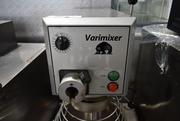 Varimixer W20 Metal Commercial Countertop 20 Quart Planetary Dough Mixer w/ Stainless Steel Mixing Bowl, Bowl Guard and Dough Hook Attachment. 110 Volts, 1 Phase. Tested and Working! - Image 3 of 7