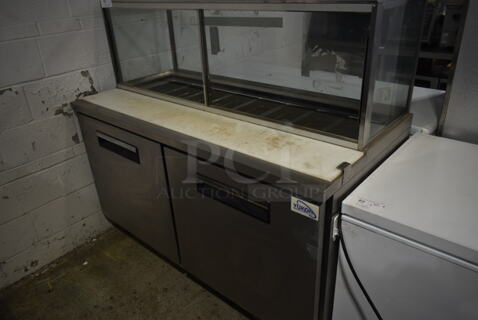 Yukon YSSU-60-16 Stainless Steel Commercial Prep Table w/ Sneeze Guard on Commercial Casters. 115 Volts, 1 Phase. Tested and Working!