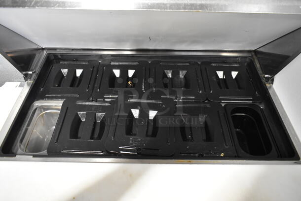 True TSSU-27-08 Stainless Steel Commercial Sandwich Salad Prep Table Bain Marie Mega Top on Commercial Casters. 115 Volts, 1 Phase. Tested and Working! - Image 3 of 7