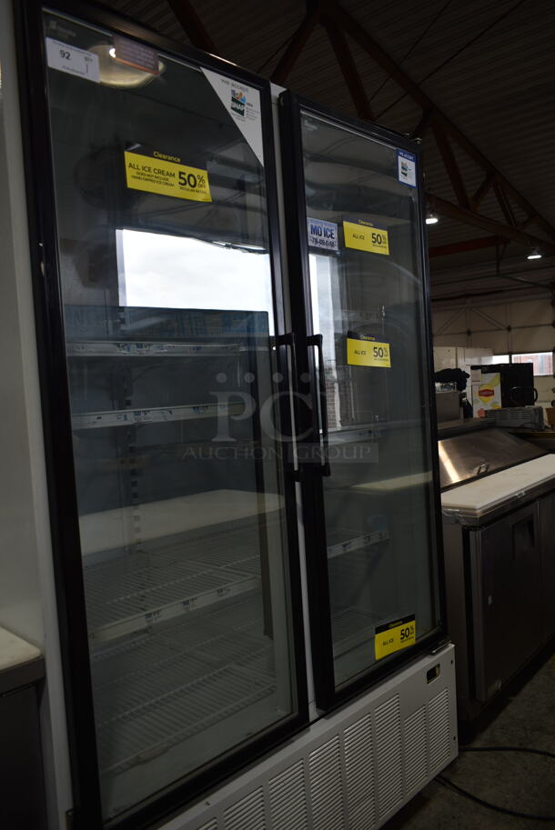 Master-Bilt BLG-48HD Metal Commercial 2 Door Reach In Freezer Merchandiser w/ Poly Coated Racks. 115/208-230 Volts, 1 Phase.  - Image 2 of 6