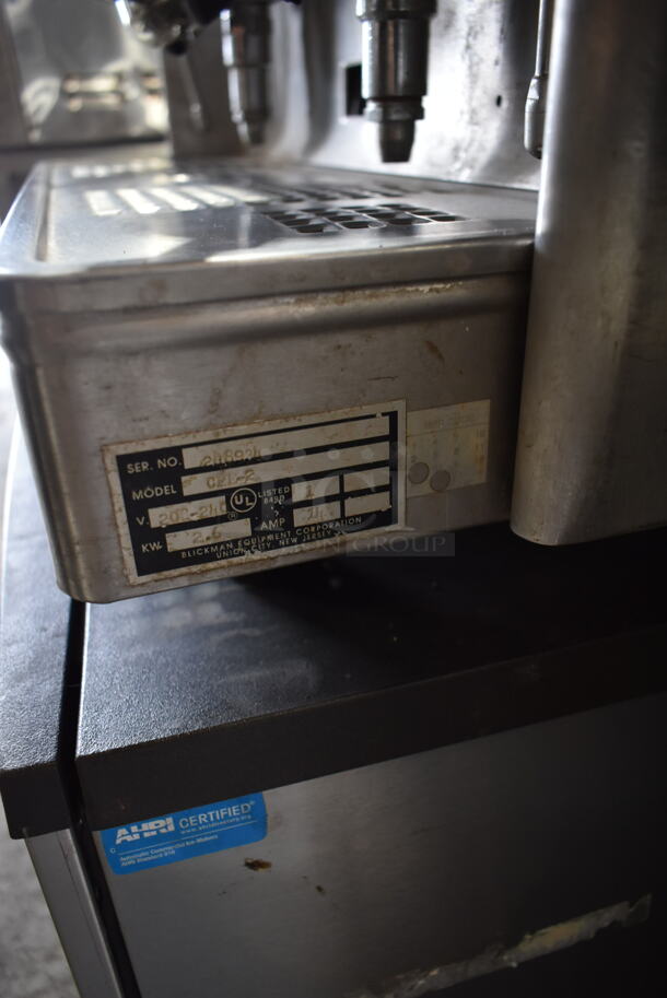 Futurmat CEE-2 Stainless Steel Commercial Countertop 2 Group Espresso Machine w. 2 Portafilters and 2 Steam Wands. 208-240 Volts, 1 Phase.  - Image 4 of 4