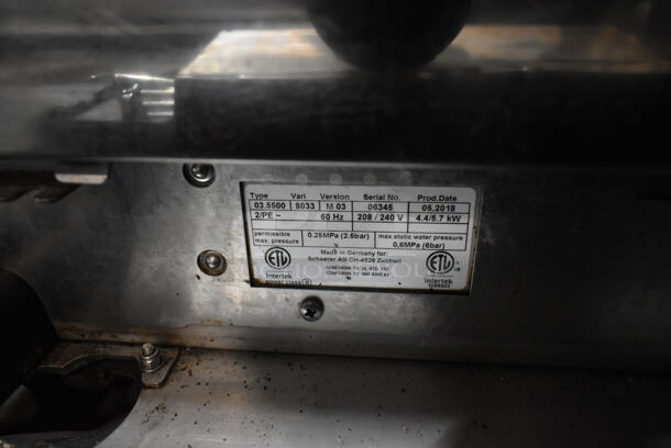 2018 Schaerer Barista Stainless Steel Commercial Countertop 2 Group Espresso Machine w/ 2 Steam Wands and 2 Hoppers. 208/240 Volts, 1 Phase. - Image 5 of 5