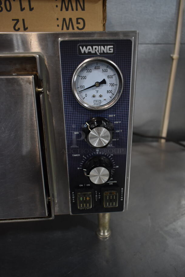 Waring WPO500 Stainless Steel Commercial Countertop Electric Powered Pizza Oven w/ Stone. 120 Volts, 1 Phase. Tested and Working! - Image 2 of 5