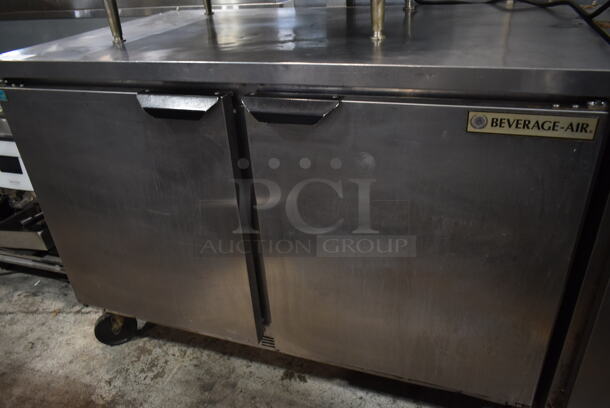 Beverage Air WTR48A Stainless Steel Commercial 2 Door Undercounter Cooler on Commercial Casters. 115 Volts, 1 Phase. Tested and Powers On But Does Not Get Cold - Image 3 of 7