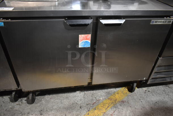 Beverage Air WTR48A Stainless Steel Commercial 2 Door Undercounter Cooler on Commercial Casters. 115 Volts, 1 Phase. Tested and Powers On But Does Not Get Cold - Image 3 of 7