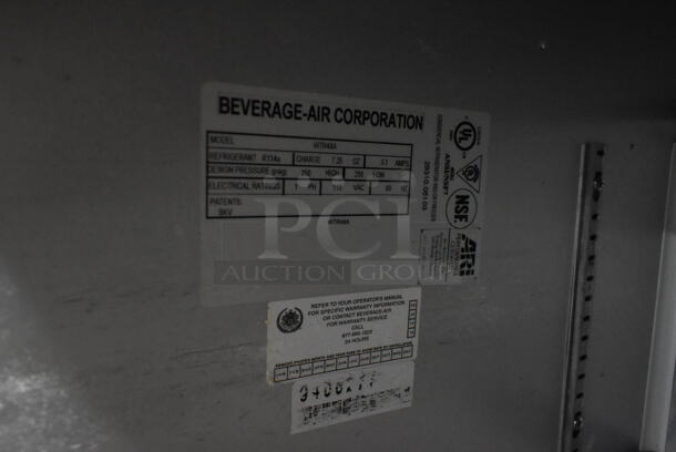 Beverage Air WTR48A Stainless Steel Commercial 2 Door Undercounter Cooler on Commercial Casters. 115 Volts, 1 Phase. Tested and Powers On But Does Not Get Cold - Image 6 of 7
