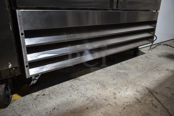 Summit SCRR490 Stainless Steel Commercial 2 Door Reach In Cooler w/ Poly Coated Racks on Commercial Casters. 115 Volts, 1 Phase. Tested and Powers On But Does Not Get Cold - Image 2 of 9