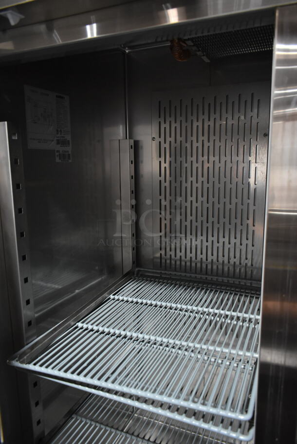 Summit SCRR490 Stainless Steel Commercial 2 Door Reach In Cooler w/ Poly Coated Racks on Commercial Casters. 115 Volts, 1 Phase. Tested and Powers On But Does Not Get Cold - Image 5 of 9