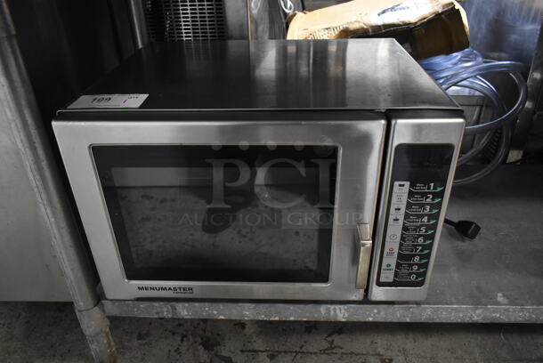 2014 Menumaster RFS12TSW Stainless Steel Commercial Countertop Microwave Oven. 120 Volts, 1 Phase.  - Image 1 of 4