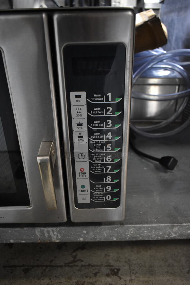 2014 Menumaster RFS12TSW Stainless Steel Commercial Countertop Microwave Oven. 120 Volts, 1 Phase.  - Image 2 of 4