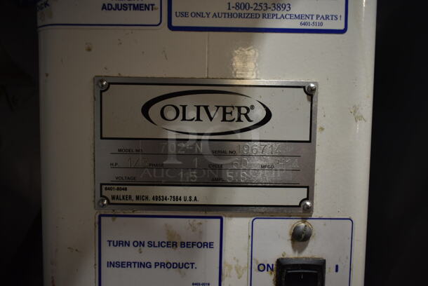 Oliver 702-N Metal Commercial Countertop Bagel Slicer. 115 Volts, 1 Phase. Tested and Working! - Image 5 of 5