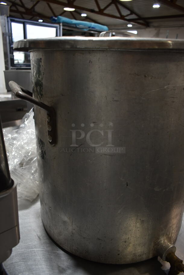 Metal Pot w/ Spigot and Lid.  - Image 5 of 6