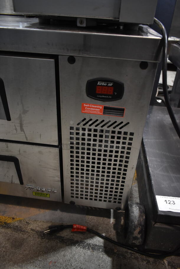Turbo Air Stainless Steel Commercial 2 Drawer Chef Base on Commercial Casters. Tested and Working! - Image 4 of 6