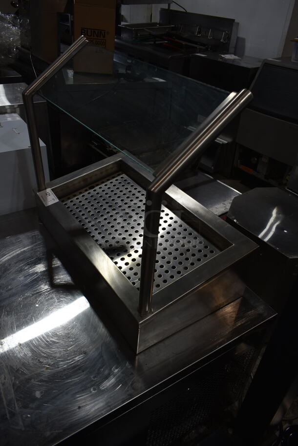 Stainless Steel Countertop Display w/ Sneeze Guard.  - Image 4 of 5