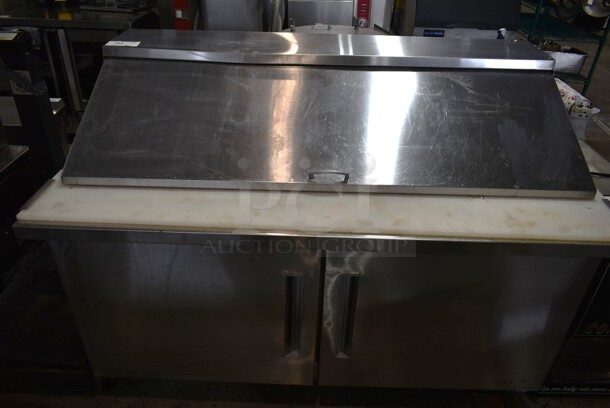Edesa EDMT-60-24 Stainless Steel Commercial Sandwich Salad Prep Table Bain Marie Mega Top on Commercial Casters. 115 Volts, 1 Phase. Tested and Powers On But Does Not Get Cold - Image 1 of 9