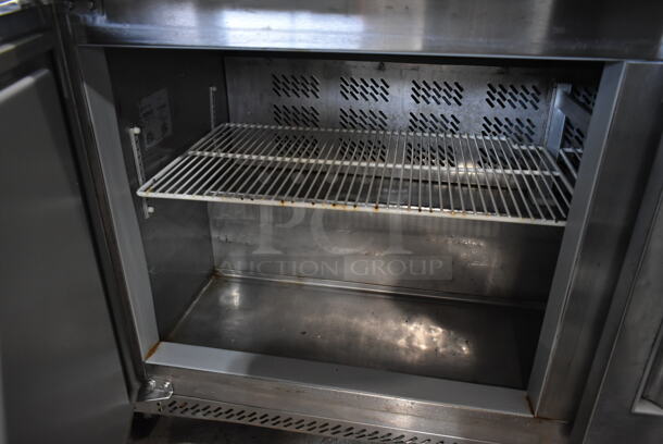 Edesa EDMT-60-24 Stainless Steel Commercial Sandwich Salad Prep Table Bain Marie Mega Top on Commercial Casters. 115 Volts, 1 Phase. Tested and Powers On But Does Not Get Cold - Image 7 of 9