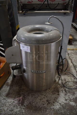 Hobart 6115T Stainless Steel Commercial Countertop Electric Powered Potato Peeler. 115 Volts, 1 Phase.  Tested and Working!