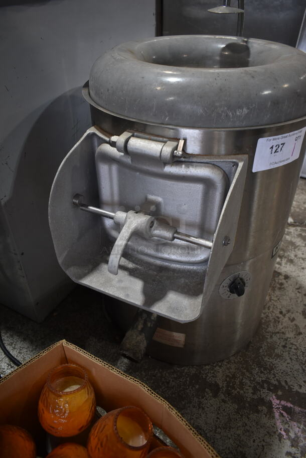 Hobart 6115T Stainless Steel Commercial Countertop Electric Powered Potato Peeler. 115 Volts, 1 Phase.  Tested and Working! - Image 3 of 8